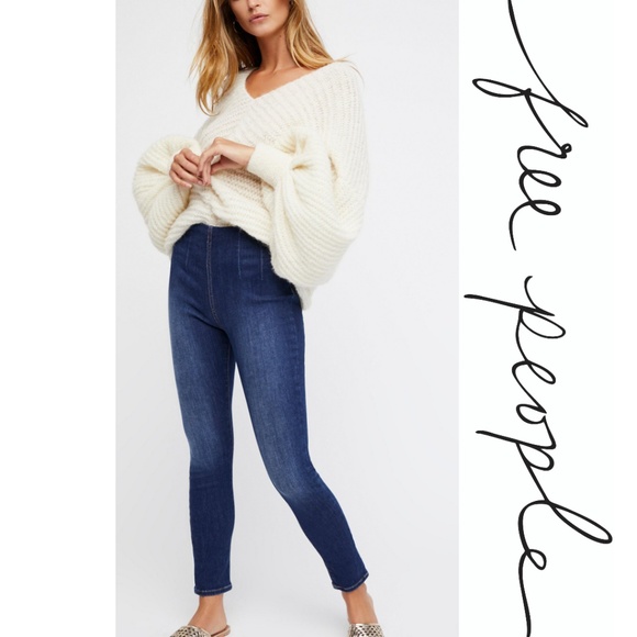 Free People Denim - Free People High Rise Pull-On Jeans